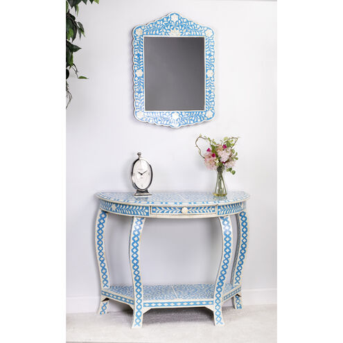 Bone Inlay Vivienne  28 X 20 inch Blue Bone Inlay Mirror