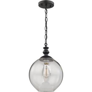 Bergen 1 Light 10 inch Matte Black Mini Pendant Ceiling Light