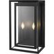 Etting 2 Light 19.5 inch Black Outdoor Wall Sconce