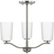 Adley 3 Light 18.12 inch Brushed Nickel Semi-Flush Convertible Light Ceiling Light