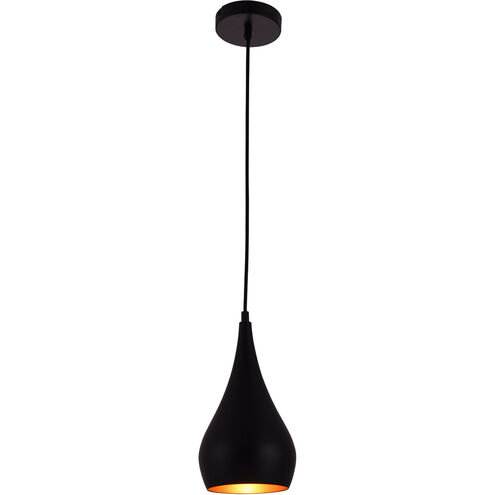Nora 1 Light 6 inch Black Pendant Ceiling Light