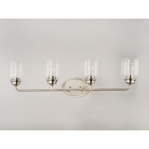 Acadia 4 Light 35 inch Satin Nickel Vanity Light Wall Light