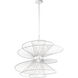 Zeta LED 26 inch Matte White Suspension Pendant Ceiling Light