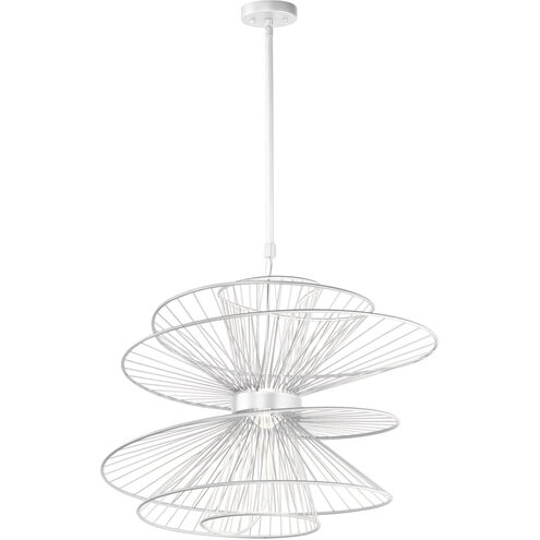 Zeta LED 26 inch Matte White Suspension Pendant Ceiling Light