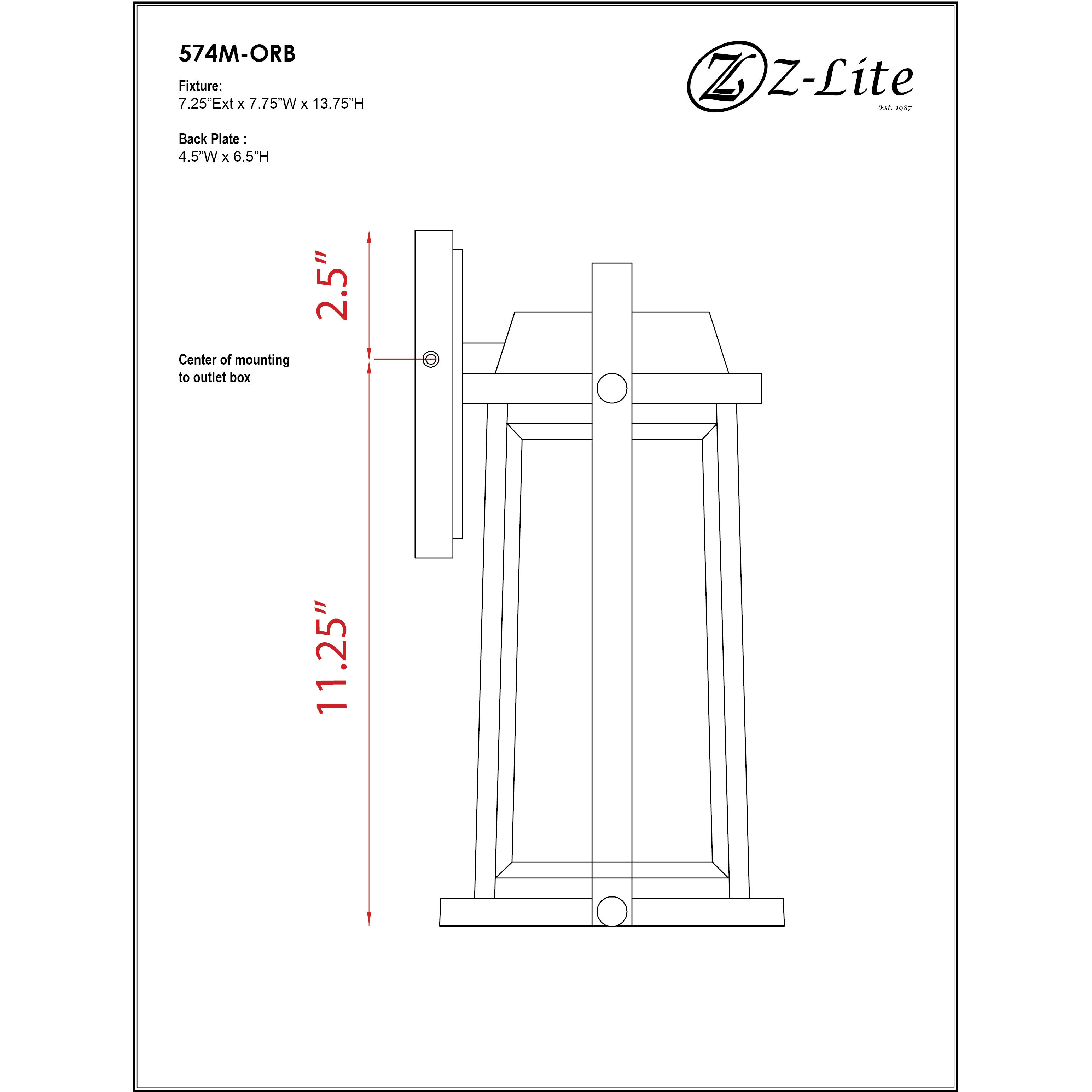 Millworks Outdoor Wall Light in Oil Rubbed Bronze