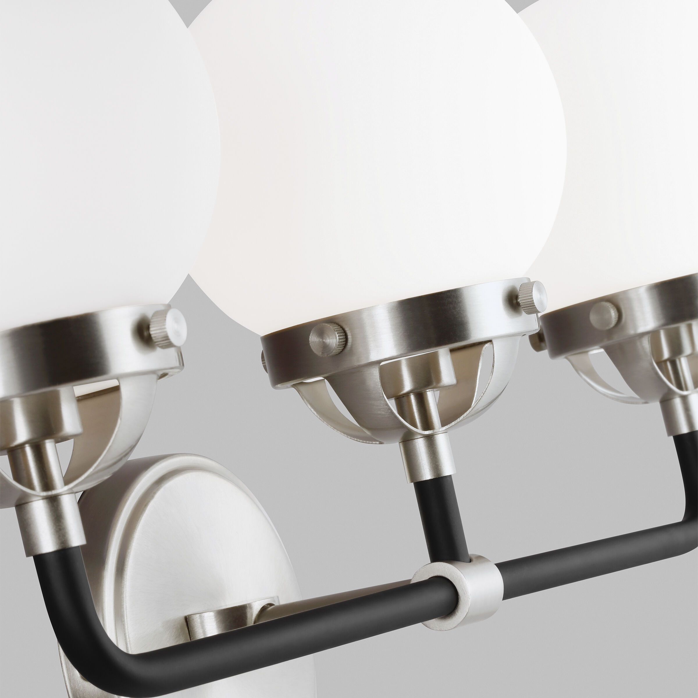 Ian K. Fowler Cafe Wall Bath Fixture Wall Light in Brushed Nickel