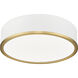 Bradley LED 16 inch Matte White and Modern Gold Flush Mount Ceiling Light