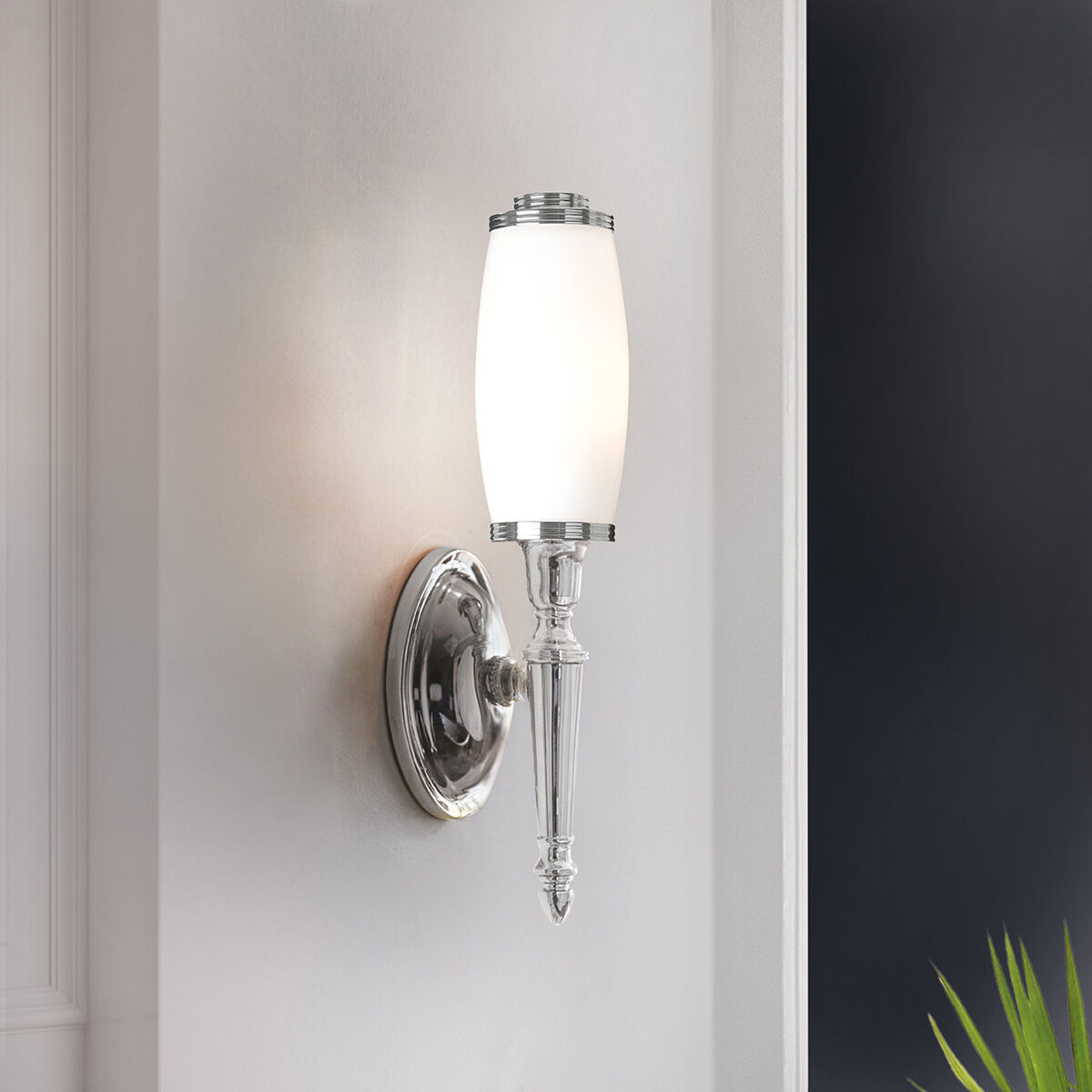 Dryden LED 4 inch Polished Chrome Bath Light Wall Light