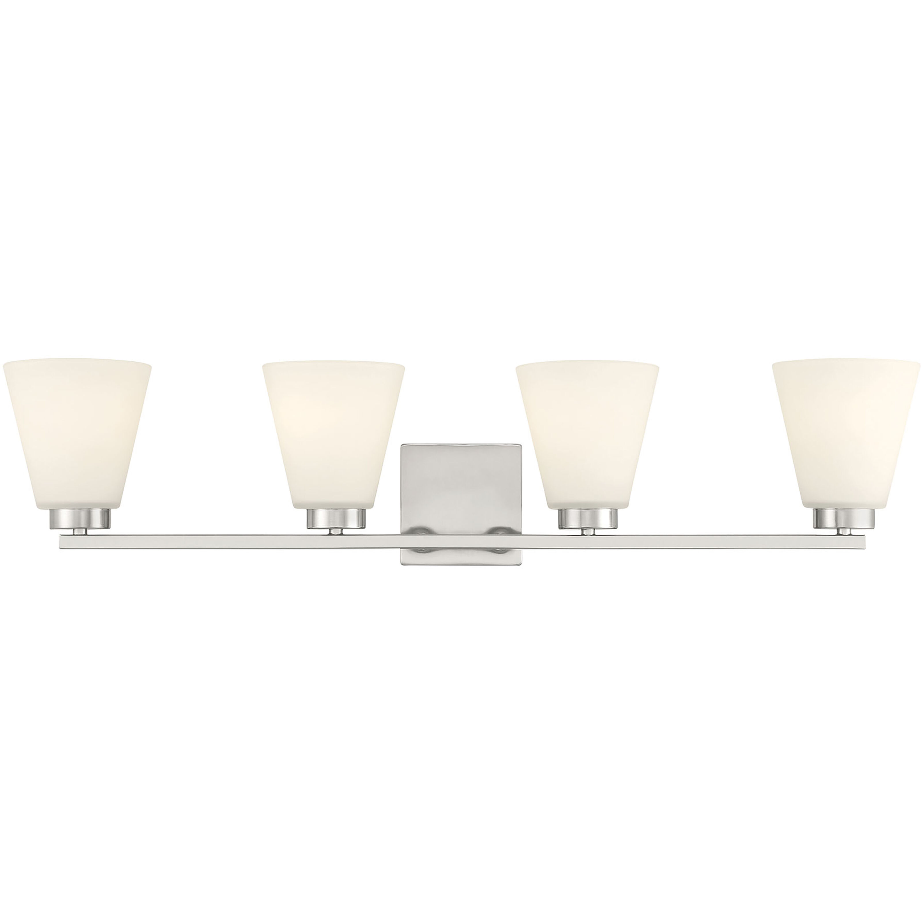 Strayhan 4 Light 31 inch Brushed Nickel Bathroom Vanity Light Wall Light