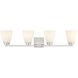 Strayhan 4 Light 31 inch Brushed Nickel Bathroom Vanity Light Wall Light