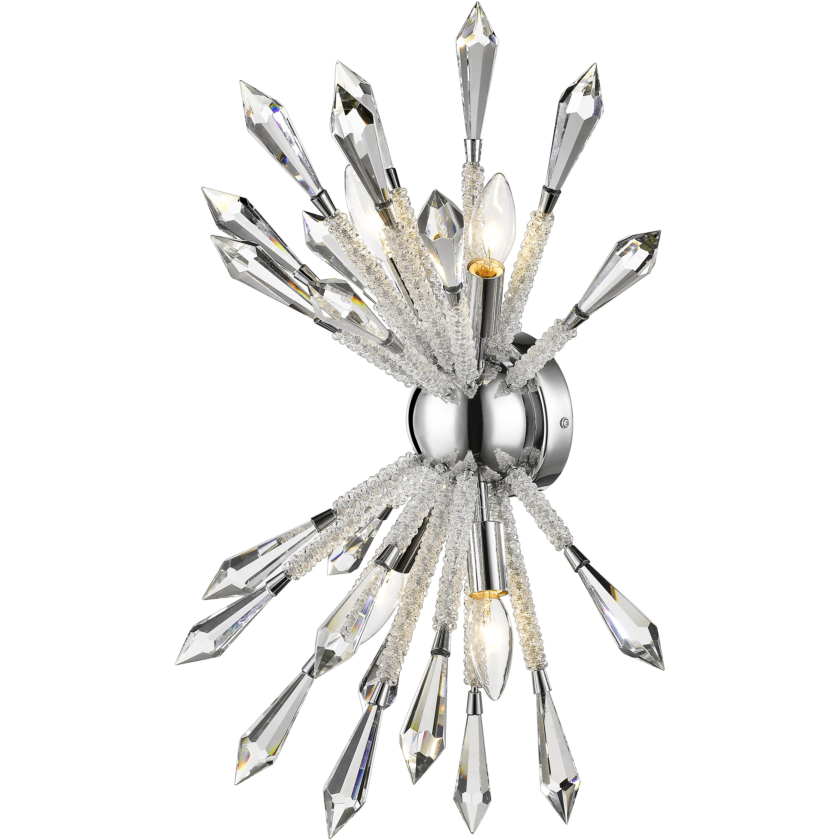Soleia 4 Light 9.63 inch Chrome Wall Sconce Wall Light in 7.2