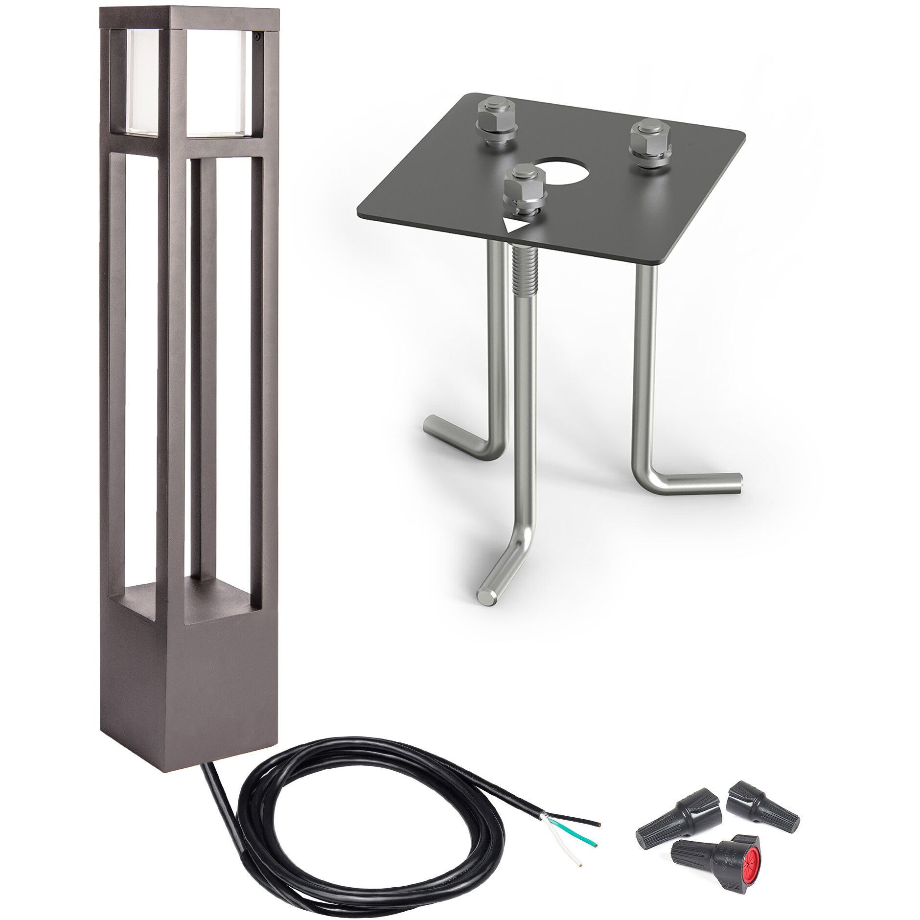 Tower 120 12.5 watt Bronze Bollard Lighting in 3000K, WAC Landscape