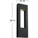 Atlantis LED 36 inch Satin Black Outdoor Wall Mount Lantern, Extra Large