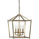 Gridlock 4 Light 14 inch Antique Bronze Pendant Ceiling Light