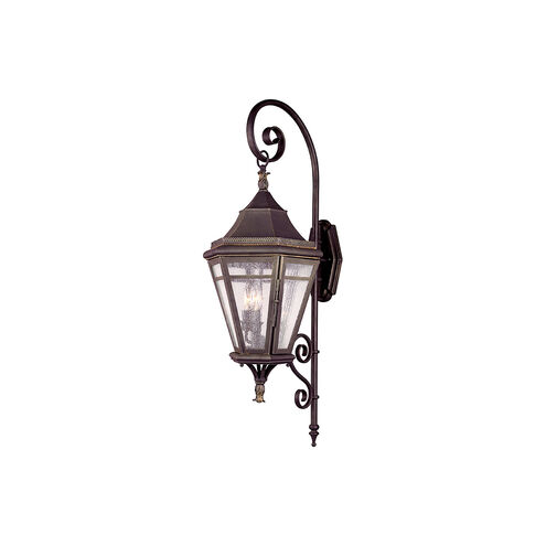 Dante 3 Light 38 inch Natural Rust Outdoor Wall Sconce