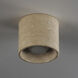 Cava LED 5 inch Travertine Semi-Flush Mount Ceiling Light