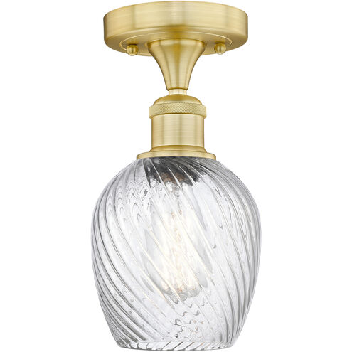 Salina 1 Light 5 inch Satin Gold Flush Mount Ceiling Light