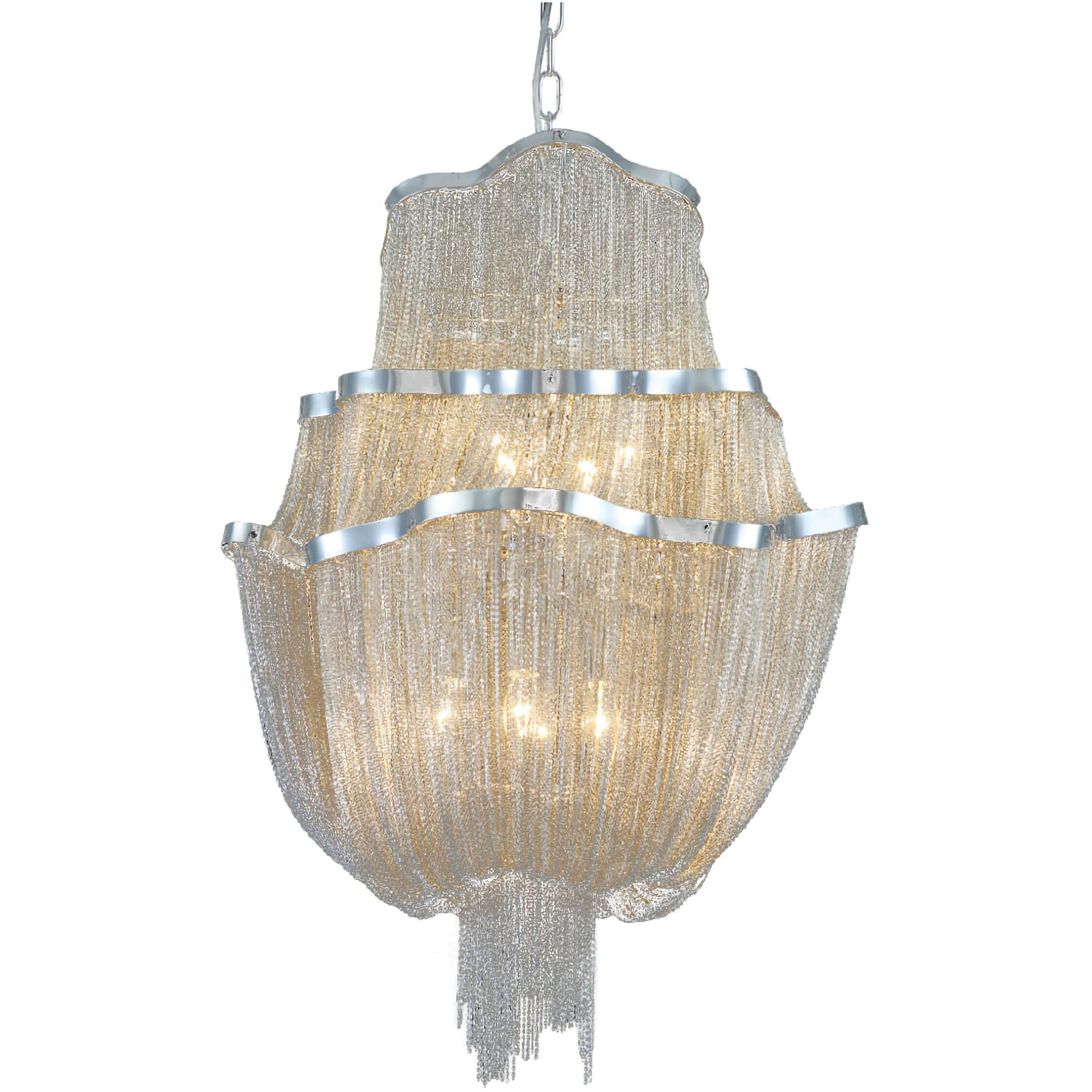 Kh Series 8 Light 20 inch Chrome Chandelier Ceiling Light