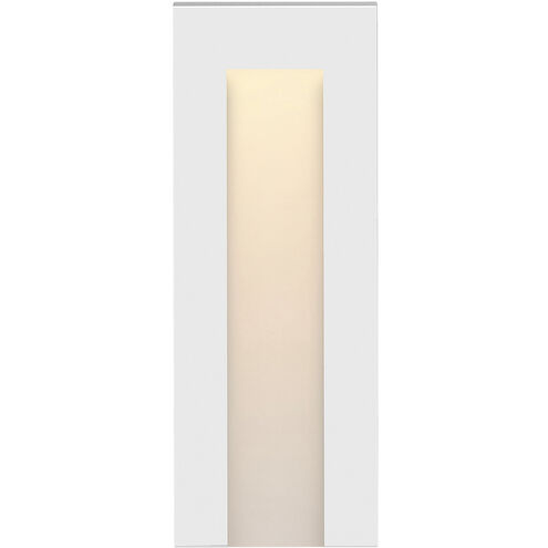 Taper 12v 1.20 watt Satin White Landscape Deck Sconce, Vertical