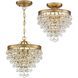 Calypso 3 Light 13 inch Vibrant Gold Semi Flush Ceiling Light