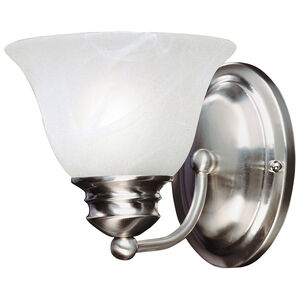 Malaga Wall Sconce Wall Light in Satin Nickel, Marble