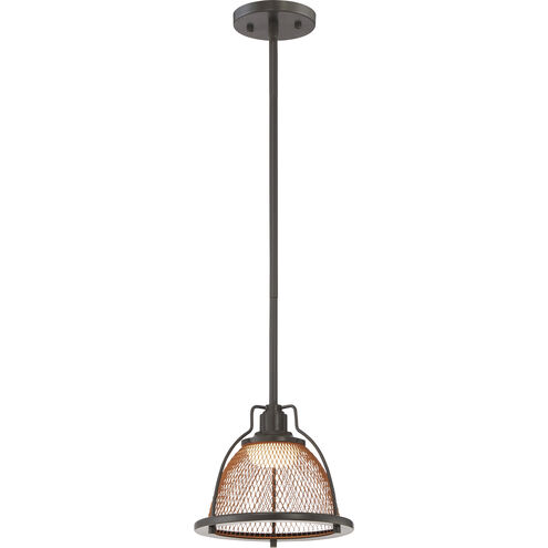 Tex LED 8.25 inch Dark Bronze and Copper Mesh Pendant Ceiling Light