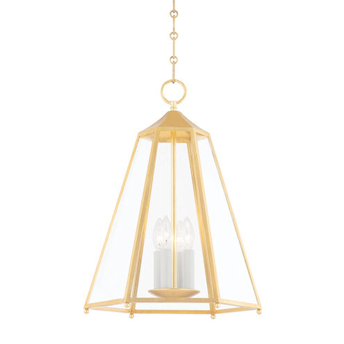 Nottingham 4 Light 16 inch Gold Leaf Chandelier Ceiling Light