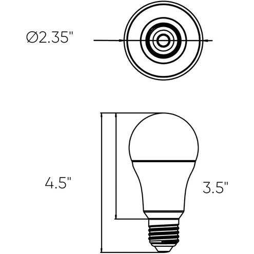 A19 Smart 9 watt 120V RGB + CCT 2700K-6500K Bulb, Indoor