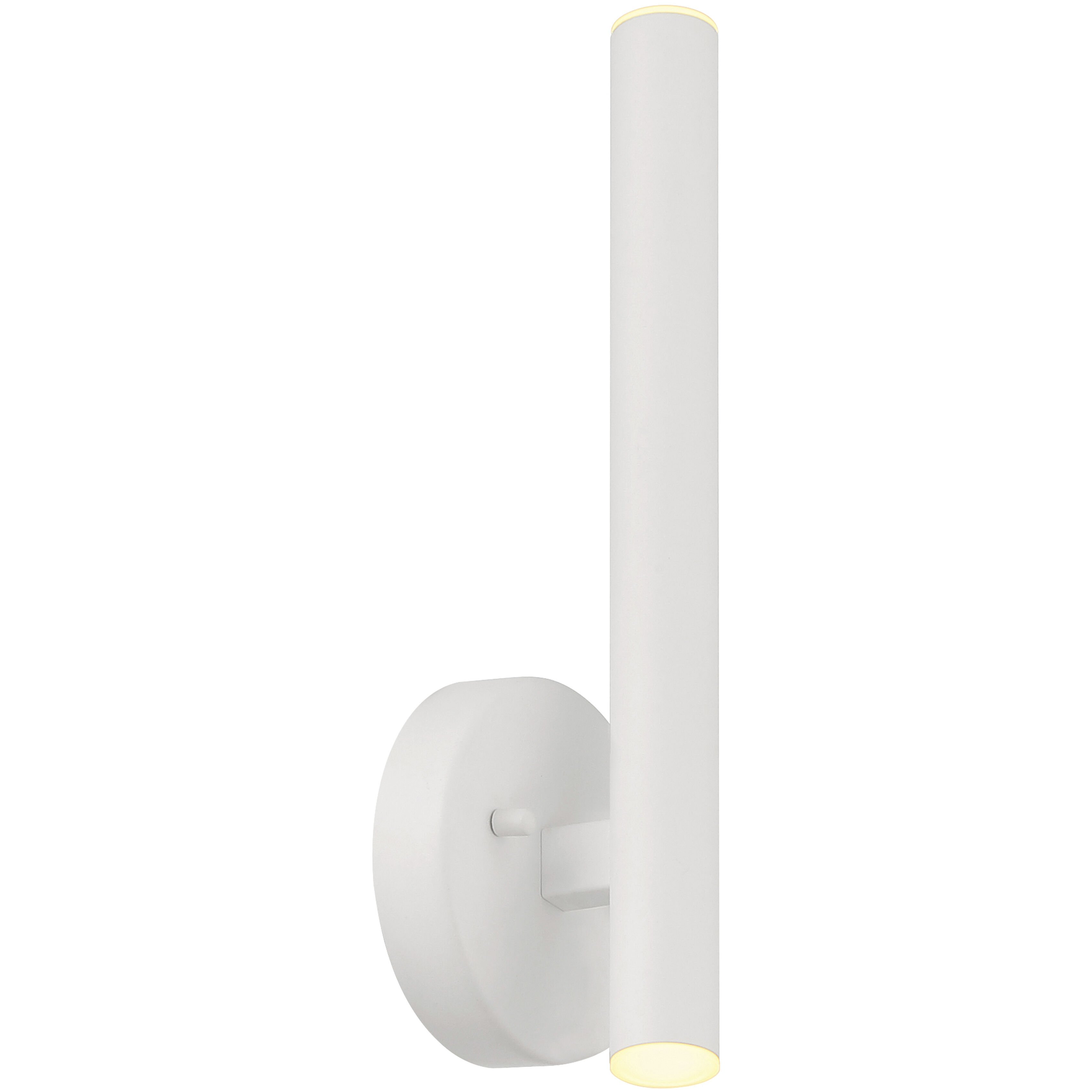 Pipeline 2 Light 1.25 inch Matte White ADA Wall Sconce Wall Light