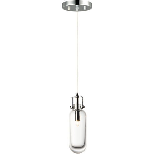 Kem 1 Light 2.75 inch Polished Chrome Single Pendant Ceiling Light