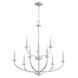 Reyes 9 Light 31 inch Classic Nickel Chandelier Ceiling Light