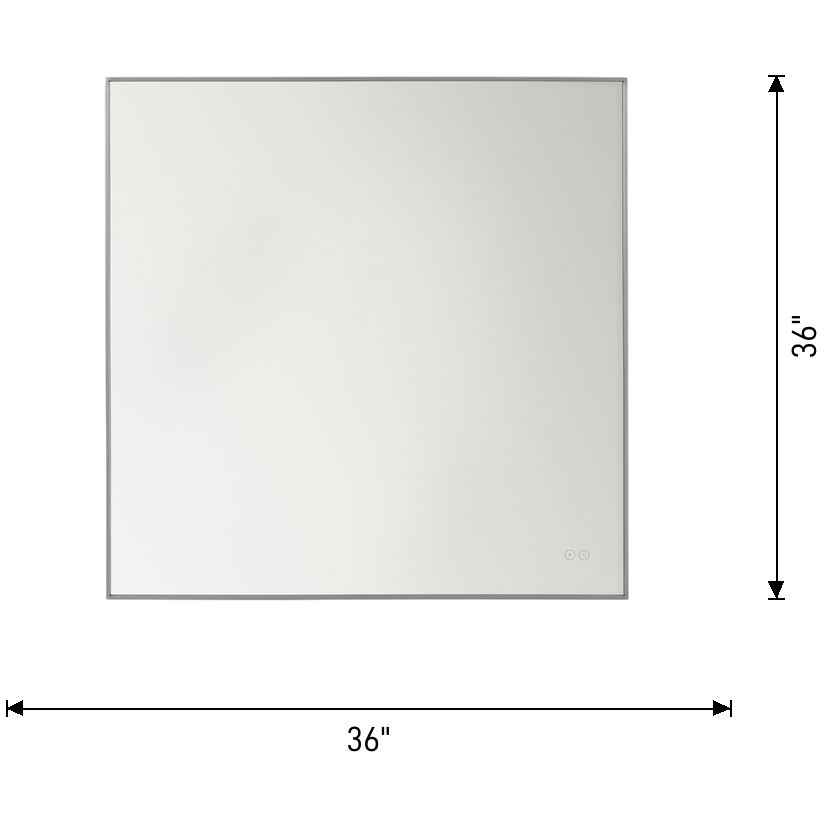 Cadre 36 X 36 inch Chrome Backlit Wall Mirror
