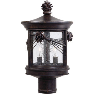 Abbey Lane 2 Light 16 inch Iron Oxide Outdoor Post Mount Lantern, Great Outdoors