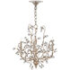 Crystal Bud 3 Light 18 inch Silver Granello Chandelier Ceiling Light, Small