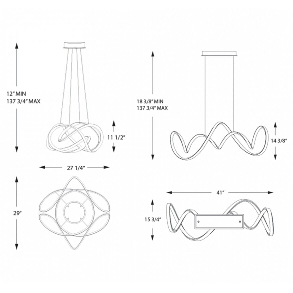 Vornado Linear Pendant Ceiling Light, dweLED