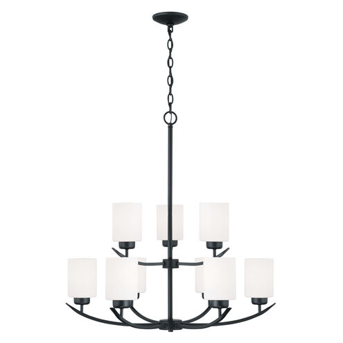Dixon 9 Light 28 inch Matte Black Chandelier Ceiling Light