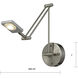 Reilly 28 inch 4.8 watt Brushed Nickel Swingarm Sconce Wall Light