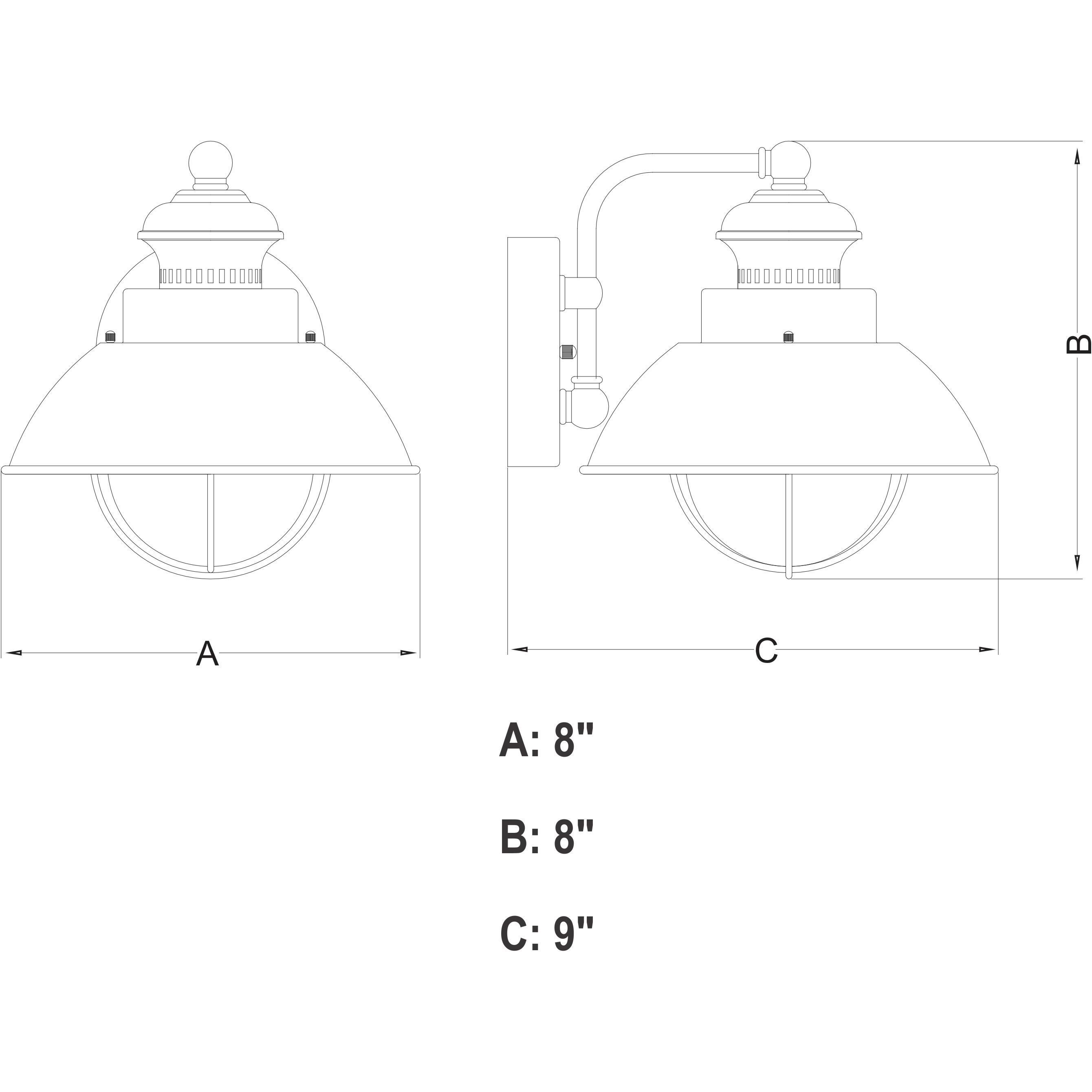 Harwich LED 8 inch Brushed Nickel Outdoor Wall