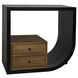 Burton 30 X 28 inch Hand Rubbed Black Side Table, Right