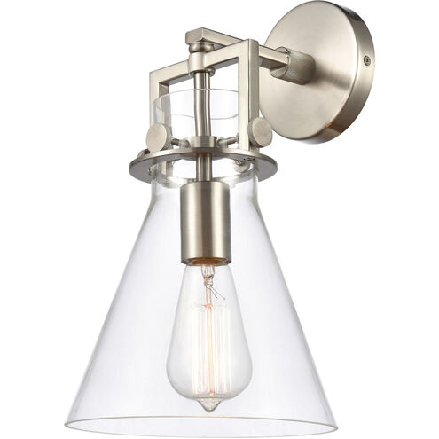 Restoration Newton LED 8 inch Brushed Satin Nickel Sconce Wall Light, Restoration