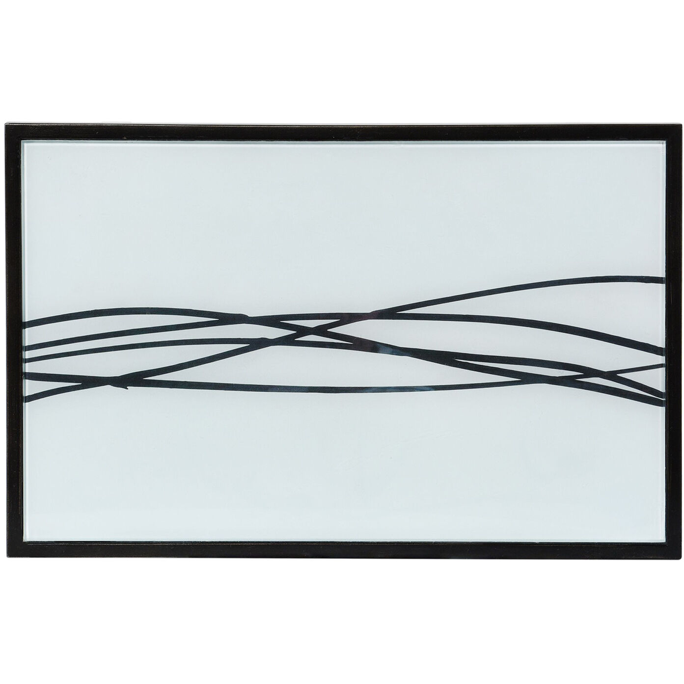 Austin Allen James 24 X 17 inch Black and White and Gun Metal Side Table