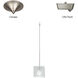 Cosmopolitan 1 Light 4 inch Brushed Nickel Pendant Ceiling Light in 50, Quick Connect
