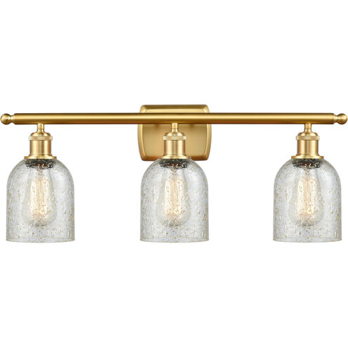 Ballston Caledonia 3 Light 26 inch Satin Gold Bath Vanity Light Wall Light in Mica Glass, Ballston
