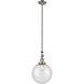 Franklin Restoration Beacon 1 Light 10 inch Brushed Satin Nickel Mini Pendant Ceiling Light in Incandescent, Seedy, Franklin Restoration