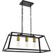 Resolute 3 Light 25 inch Brass and Black Pendant Ceiling Light