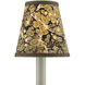 Marble Paper Green and Chocolate and Mustard 5 inch Tapered Chandelier Shade