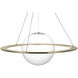 Barbara Barry Cosmos LED 27.5 inch Soft Brass Ring and Orb Chandelier Ceiling Light