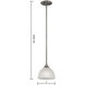 Bristol Lane 1 Light 7 inch Brushed Nickel Mini Pendant Ceiling Light