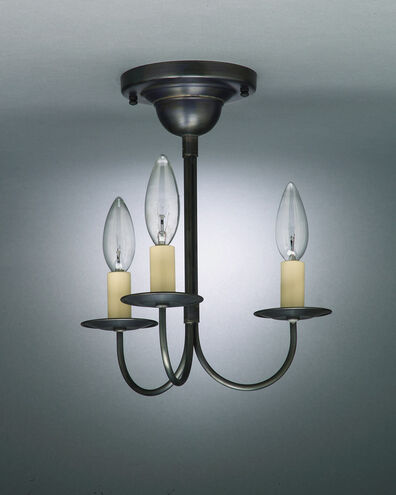 Signature 3 Light 10 inch Antique Copper Chandelier Ceiling Light