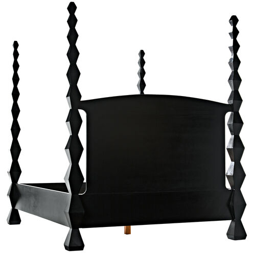 Brancusi Hand Rubbed Black Bed, Queen